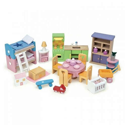 Мебель для кукольного домика Большой набор 35 предметов Le Toy Van