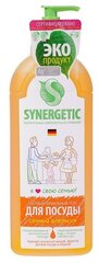 Synergetic Средство для мытья посуды Synergetic "Апельсин", с антибактериальным эффектом, 1 л