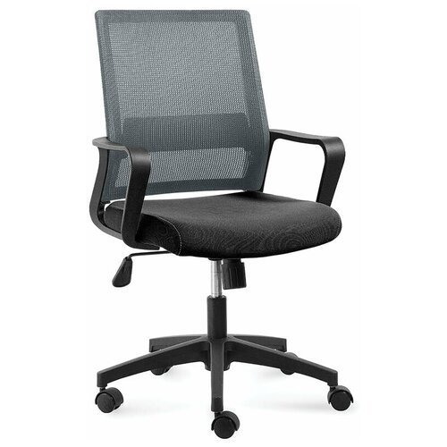 фото Кресло компьютерное norden бит lb черный пластик / темно серая сетка / черная ткань norden chairs