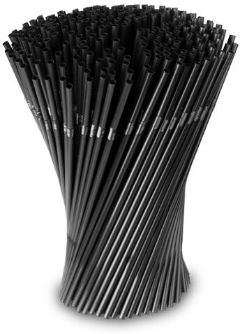 Трубочка для коктейлей с изгибом, длина 21 см, 250 штук упаковка, диаметр 0,5 мм, черные, коктейля - фотография № 8