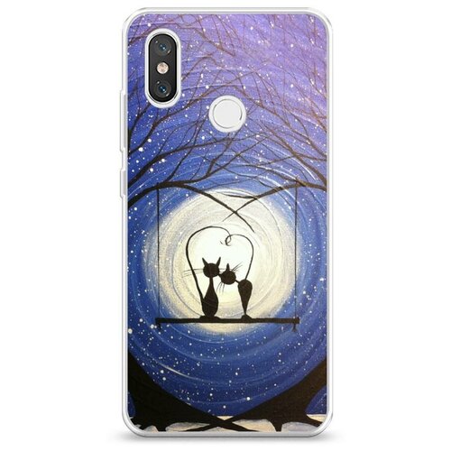 фото Силиконовый чехол "влюбленные котики 10" на xiaomi mi 8 / сяоми ми 8 case place