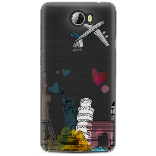 фото Силиконовый чехол самолет путешествий на huawei honor 5a case place