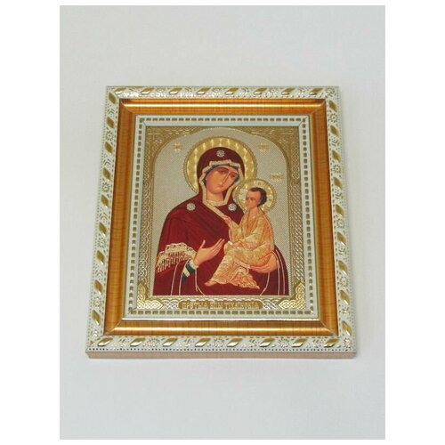 Икона Тихвинская Божия матерь, размер 14x16