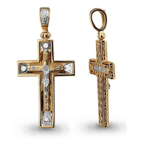 фото Золотая подвеска aquamarine 922719к с бриллиантом diamant-online