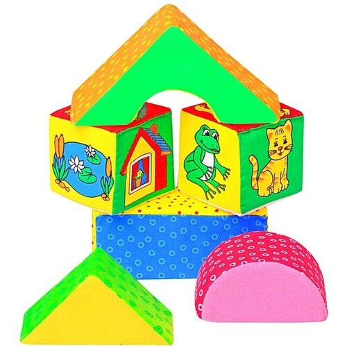 мякиши развивающая игрушка кубики домики Мякиши Развивающая игрушка «Кубики Домики»
