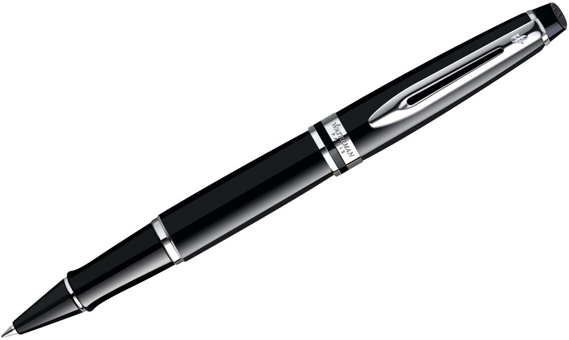 Ручка-роллер Waterman Expert, цвет: Black Laque CT, стержень: Fblk