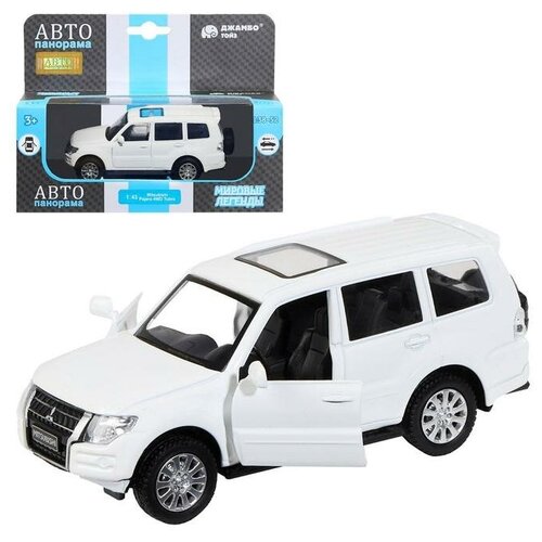 Машина металлическая Mitsubishi Pajero 4WD Turbo 1:43, инерция, открываются двери, цвет белый машина металлическая bentley continental gt3 1 43 инерция открываются двери цвет белый