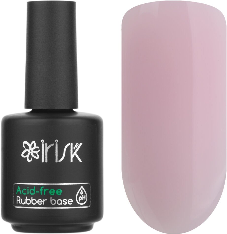 База каучуковая бескислотная IRISK Acid-free Rubber Base, 18мл (10 Milky Pink)