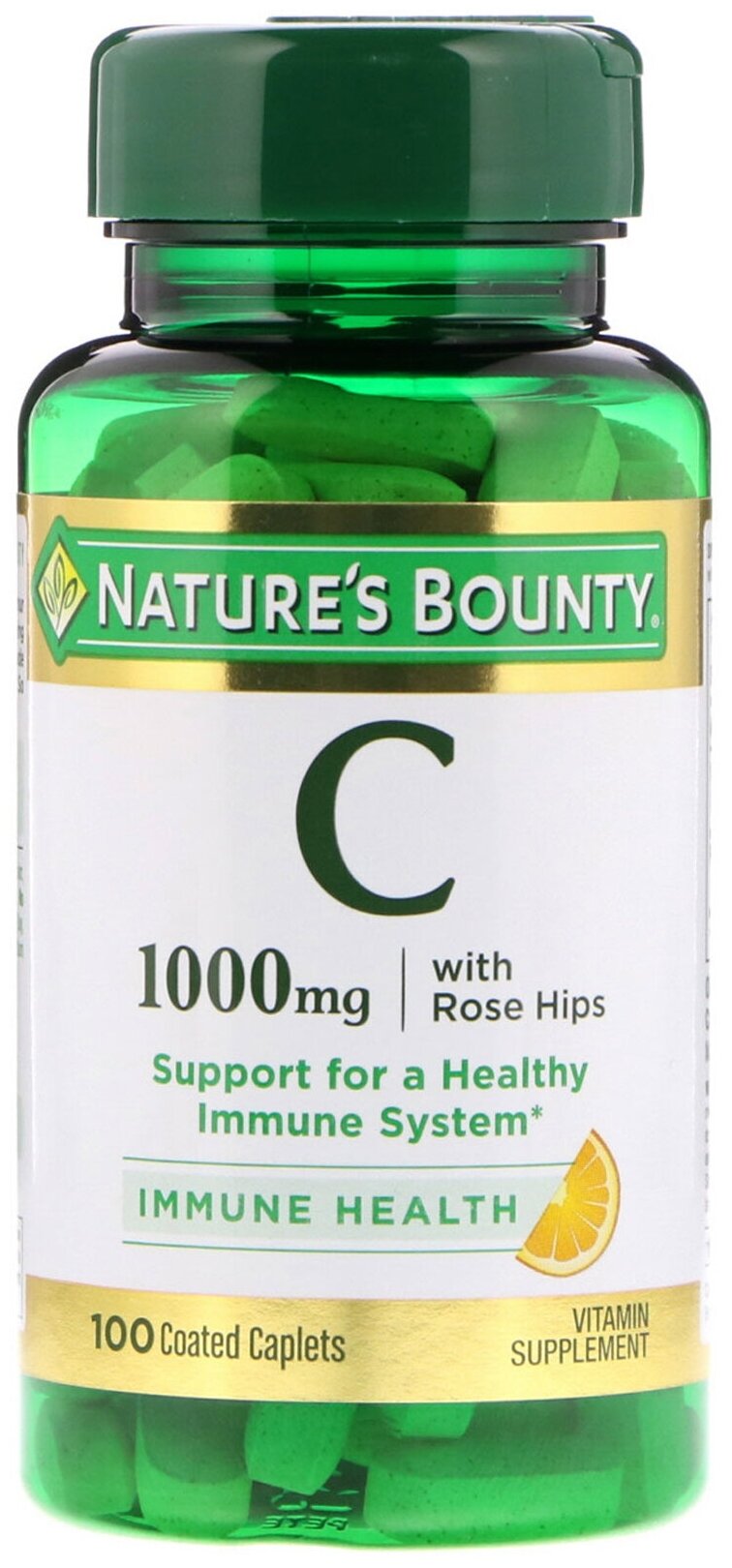 Nature's Bounty - Vitamin C 1000 мг with Rose Hips (100 таблеток) - Витамин С с шиповником для поддержки иммунитета