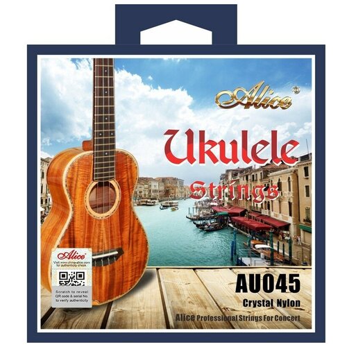 струны для укулеле тенор d addario ej53 t ALICE AU045-T Струны для укулеле тенор, натяжение Standard, прозрачный