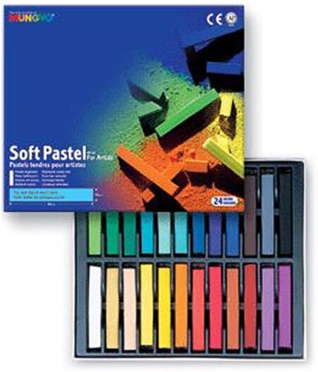 Пастель художественная мягкая для детей и взрослых MUNGYO Soft Pastel 24 цвета