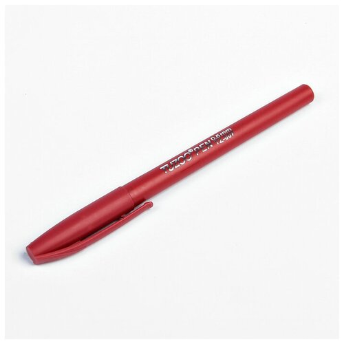 - Ручка гелевая, 0.5 мм, красный, корпус красный матовый