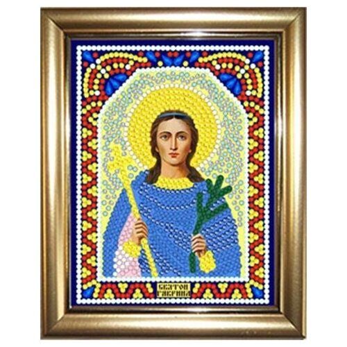 Алмазная мозаика Святой Гавриил 10,5Х14,5см в подарок золотая рамка для готовой работы