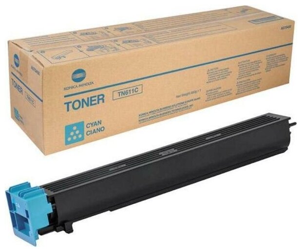 Тонер Konica-Minolta bizhub C451/C550/C650 TN-611C cyan (туба 390г) ELP Imaging®