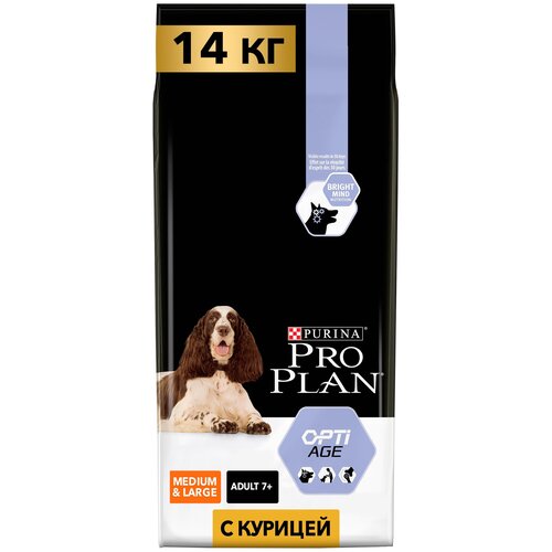 Корм сухой PRO PLAN Adult 7+ Medium & Large для собак старше 7 лет средних и крупных пород, курица 3кг