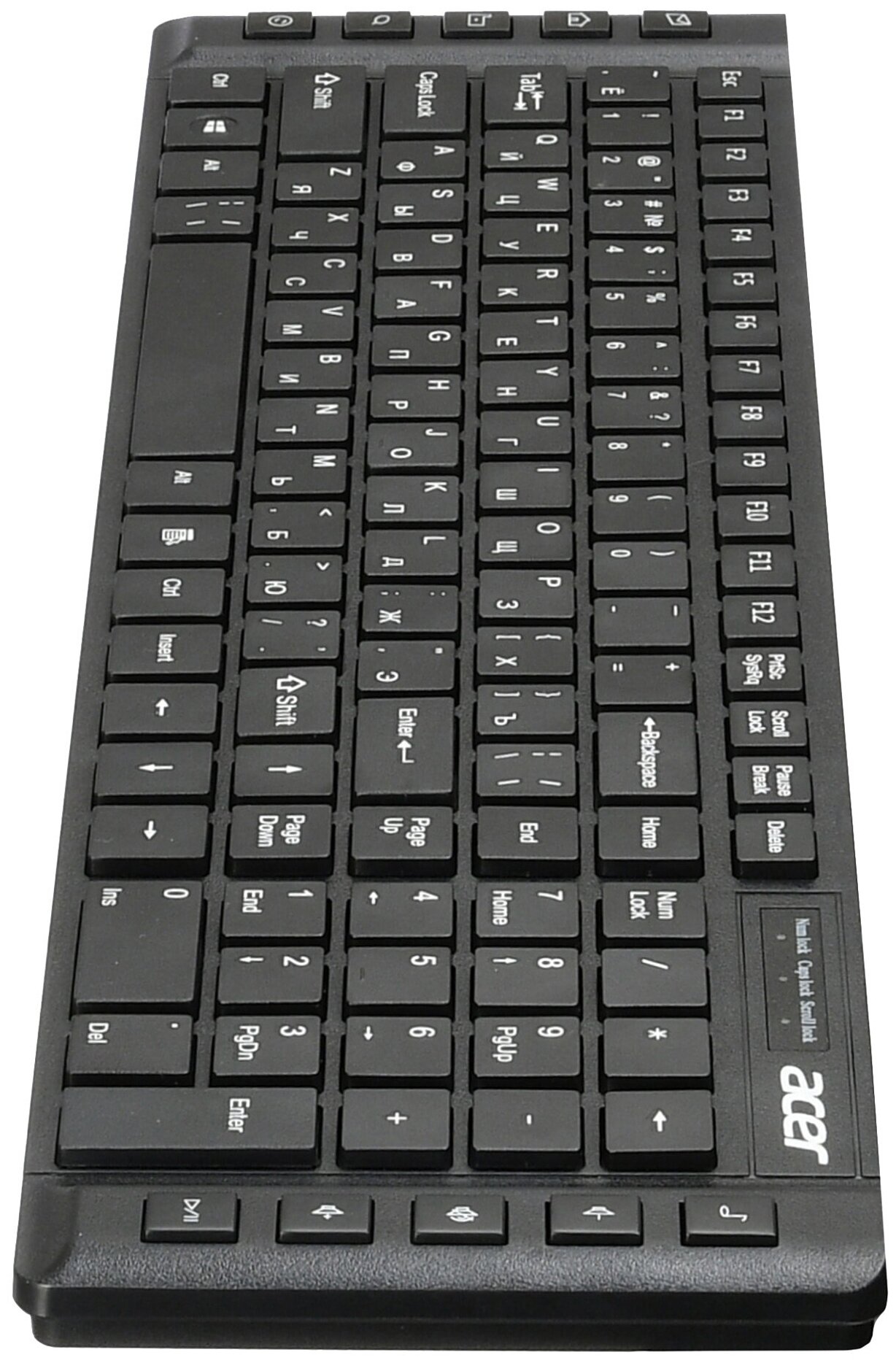 Клавиатура Acer OKW010 черный USB slim Multimedia - фото №4
