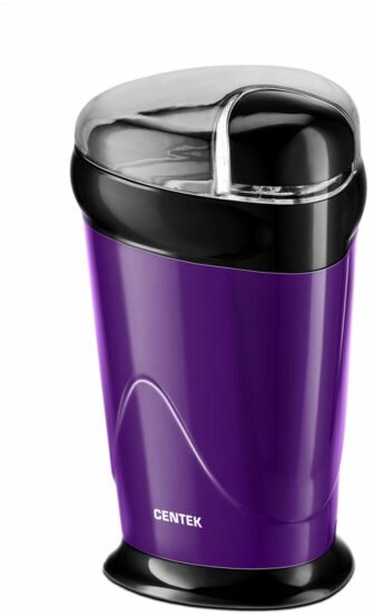 Кофемолка CENTEK CT-1358 Violet фиолет 200Вт, 60 г, 6 чашек ароматного кофе, прозрачная крышка