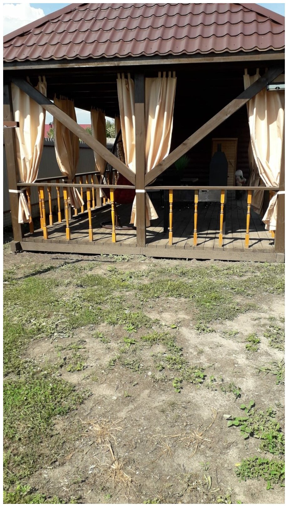 фото Уличные шторы Fler для беседки/веранды (Оксфорд 600) (1.31х2.4)