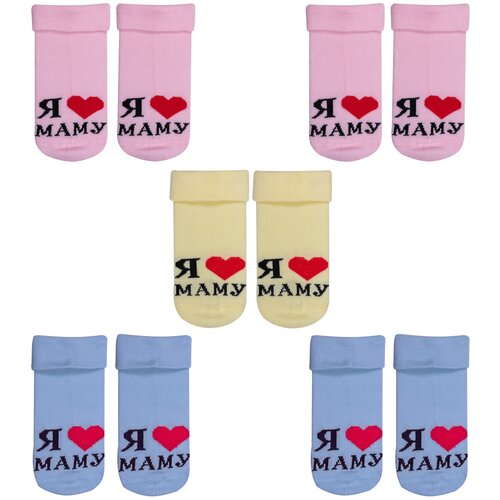 фото Комплект из 5 пар детских носков rusocks (орудьевский трикотаж) рис. 01, микс 14, размер 12-14