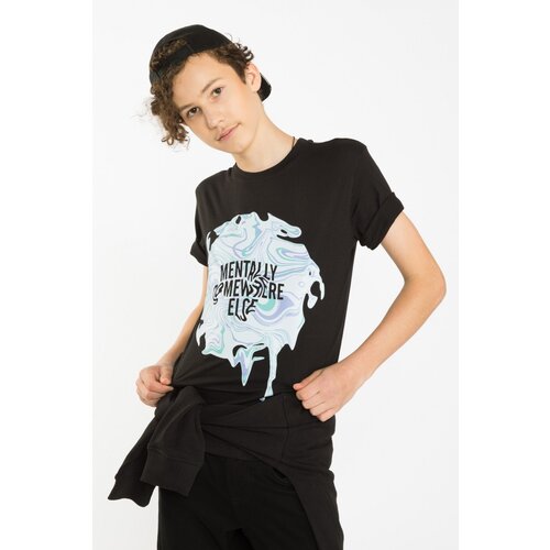 фото Футболка reporter young, размер 146, черный, серый