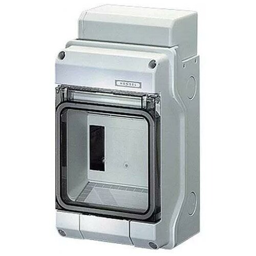 Щит распределительный навесной ЩРн-П-4 IP54 пластиковый с клеммой PE-N эластичные мембраны прозрачная дверь 4 модуля (KV 1504)