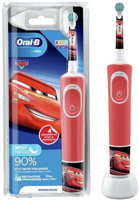 Детская электрическая зубная щетка Oral-B Vitality Kids Cars "Тачки" D103.413.2K