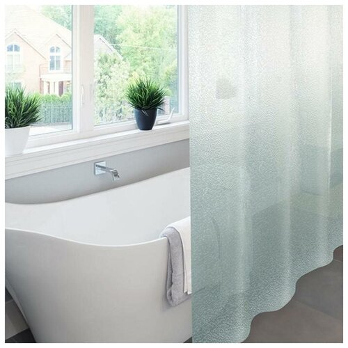 MEIWA Штора для ванной комнаты Meiwa Krackle, 182х182 см, ПВХ