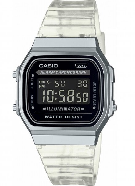 Наручные часы CASIO A168XES-1BEF, белый, серебряный
