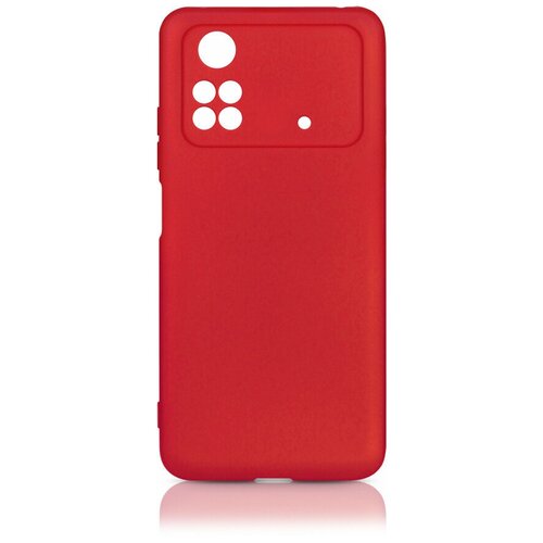 DF / Силиконовый чехол для телефона Poco M4 Pro (4G) DF poCase-03 (red) на смартфон Поко М4 Про (4джи) / красный df силиконовый чехол для телефона poco c40 на смартфон поко си 40 df pocase 08 red красный