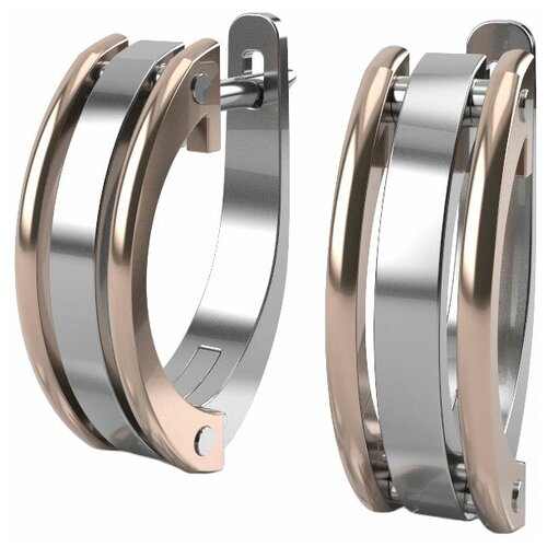 Серьги GRAF КОЛЬЦОВ, красное золото, 585 проба