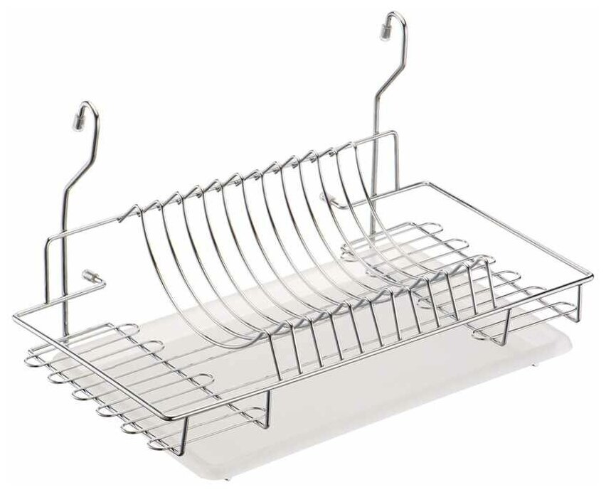 Сушка для посуды на рейлинг 445х265х255 мм хром Rejs