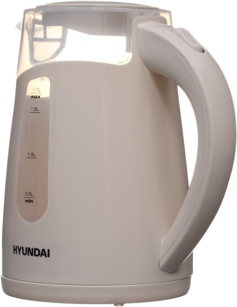Чайник электрический HYUNDAI , 2200Вт, кремовый - фото №6