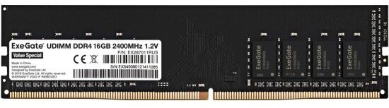Оперативная память Exegate DDR4 16Gb 2400MHz pc-19200 Value Special (EX287011RUS)