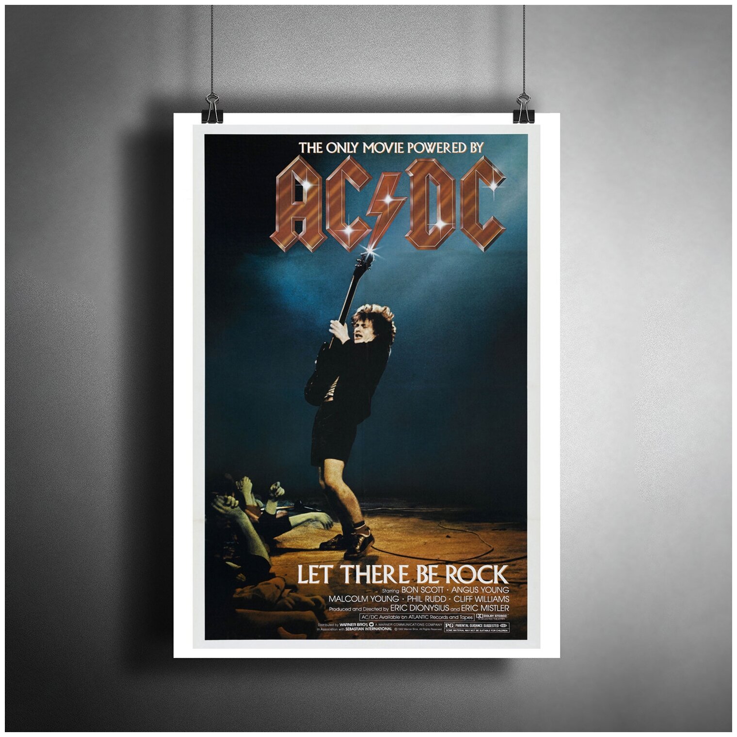 Постер плакат для интерьера "Музыка: Австралийская рок-группа AC/DC"/ Декор дома, офиса, комнаты A3 (297 x 420 мм)