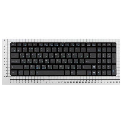 клавиатура для ноутбука asus k52 k53 g73 a52 g60 черная с рамкой арт 002210 Клавиатура для ноутбука Asus K52 K53 G73 черная с черной рамкой