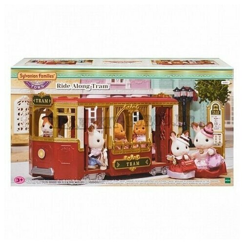 фото Sylvanian families town series набор "городской трамвай" 6007