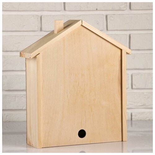фото Коробка подарочная 36×28×9 см деревянная пенал "домик", выдвижная крышка, массив 5239368 сима-ленд