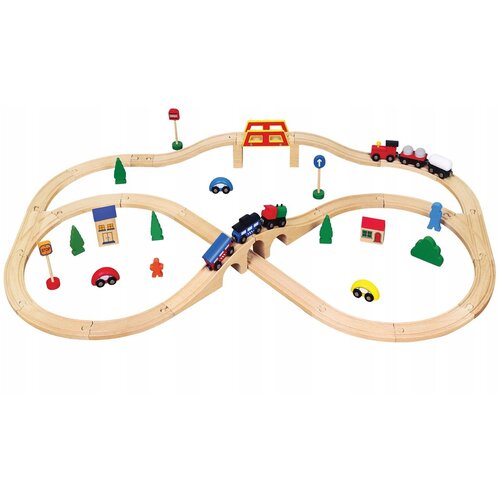 Viga игровой набор Железная дорога, 56304, 49 дет., разноцветный машины orion toys набор дорога с машинками 32 элемента