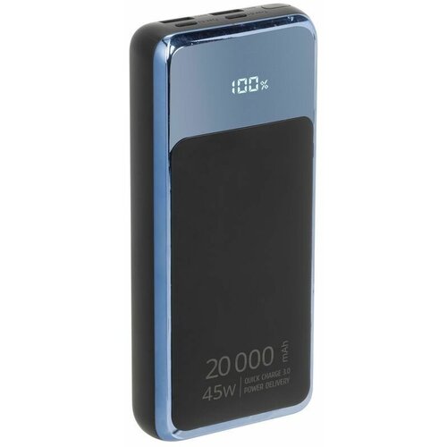 Повербанк 20000 mAh RIVACASE VA1075, QC/PD 45W, для ноутбуков, черный комплект зарядного устройства hama h 183297 3a pd 00183297 белый