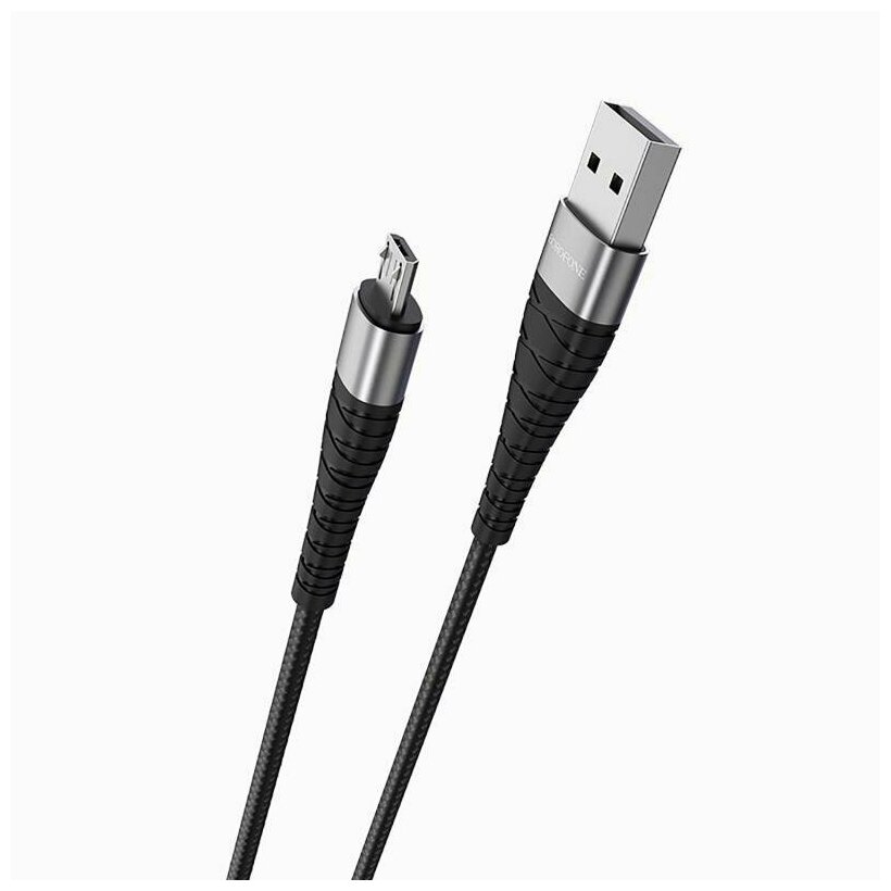 Кабель Borofone BX32 Munificent USB - MicroUSB черный, 1 м - фото №5