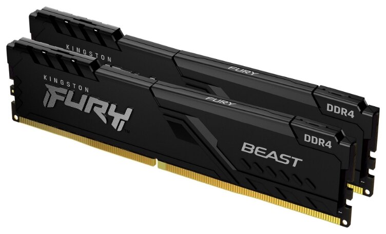 Оперативная память Kingston FURY Beast 64 ГБ (32 ГБ x 2 шт.) DDR4 3600 МГц DIMM CL18 KF436C18BBK2/64