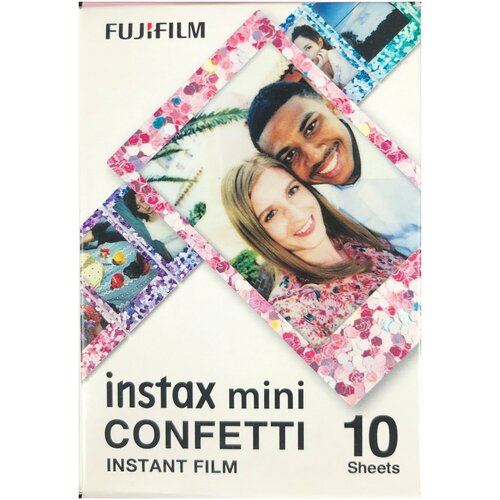 Картридж для фотоаппарата Fujifilm Colorfilm Instax Mini. Дизайнерская серия Confetti. пленка для моментальных снимков instax mini mermaid tail