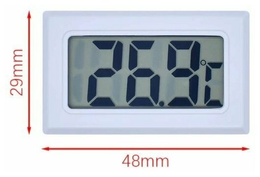 Термометр цифровой электронный от -50°C до +110°C, с водонепроницаемым гибким зондом длиной 1 метр - фотография № 2