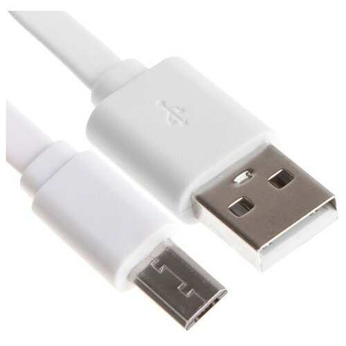 кабель maxvi usb microusb mc 1 1 м 1 шт черный Кабель MAXVI MC-01L, 2A, 1.0m, microUSB, белый