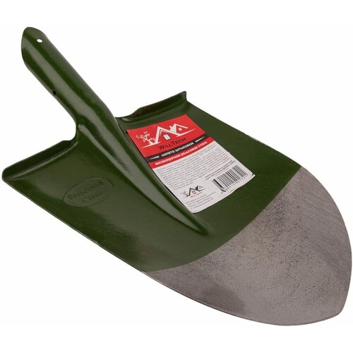 Штыковая лопата из рельсовой стали WillTech ЛШУ зеленая 900 (S503) 010414