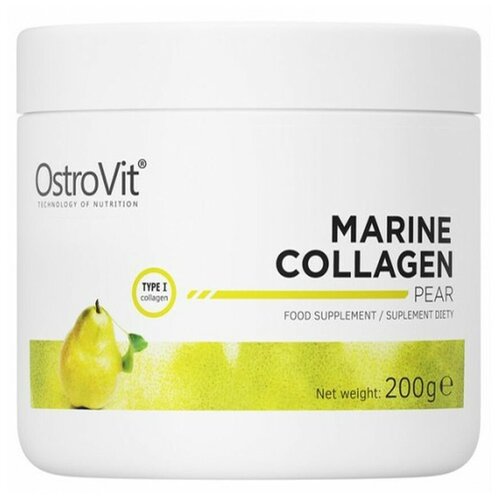 Коллаген морской, рыбный для волос, кожи, ногтей, суставов OstroVit Marine Collagen порошок 200 грамм, груша