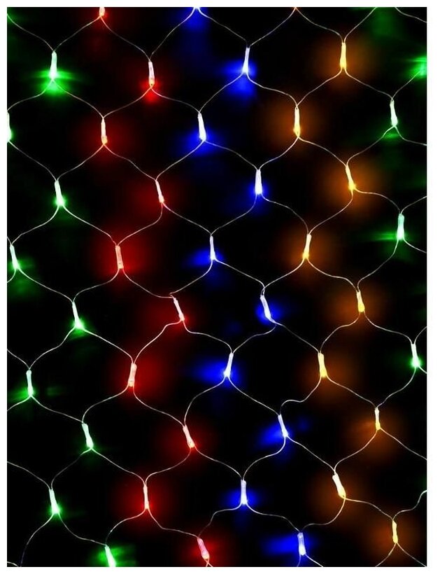 Гирлянда-сетка NTLD144C-M 1.5х1м 144LED разноцвет. IP20 соединяемая до 3мод. SHLights 4610003328672