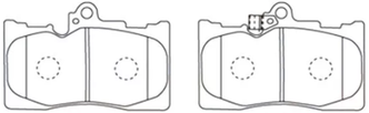 Дисковые тормозные колодки передние MASUMA MS-1547 для Lexus, Toyota (4 шт.)