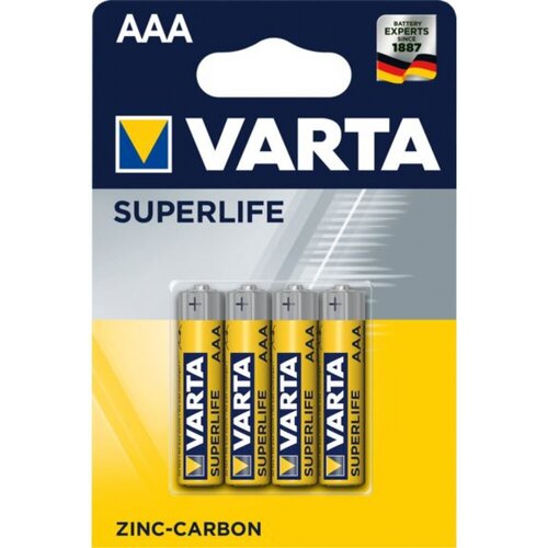 Батарейка VARTA SUPERLIFE AAA, в упаковке: 4 шт. батарейки солевые трофи aaa r03 lr03 4 шт