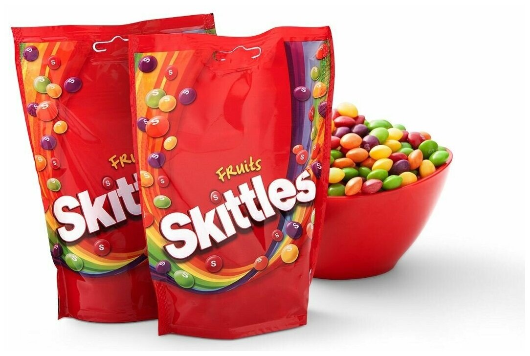 Жевательные драже Skittles Fruits конфеты 400 грамм - фотография № 3